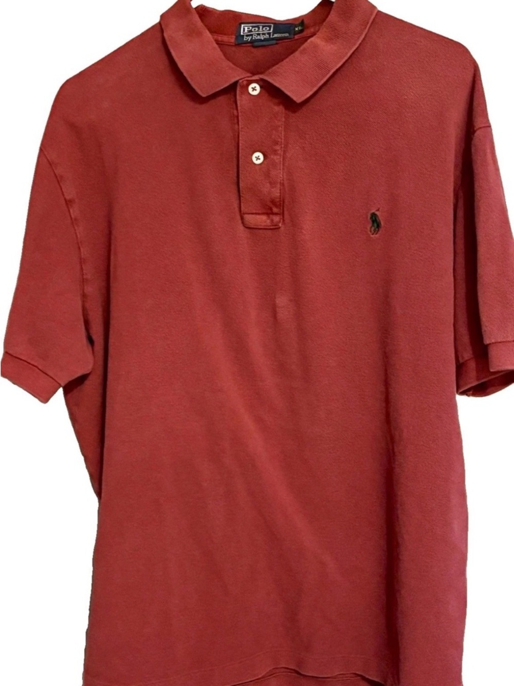 Ralph Lauren Men's Brick Red Polo Shirt with Embroidered Pony